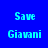 Blue background with light blue text reading "Save Giavani" in four , one showing a green glow effect