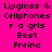 Pixelated text on a bright pink background reads "Lipgloss & Cellphones r a grls Best Freind" in black block letters.