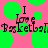 Pixelated text "I Love Basketball" on pink background with green circles, static image.