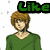 Pixel art animation of two characters with changing text overlays and expressions on a white background with scattered dots.