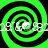 Four green and black spiral patterns arranged in a with white text overlays on a green background
