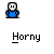 Pixelated blue-shirted figure with white head, black cat with yellow eyes appearing and disappearing near the figure across frames.