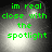 Green pixelated text reads 'im real close with the spotlight' over a grayscale spotlight effect on a dark background.