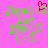 Green pixelated text on pink background with red heart symbol above 'Jared' in first frame, missing in second frame.