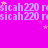 A static image with a bright pink background featuring repeated light purple text "rsicah220" and scattered small pink stars.