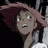 Pixelated static image of an anime-style character with brown hair and a white top against black background, likely from Cowboy Bebop series.