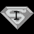 Four diamond-shaped silver emblems on black background, each containing distinct text: 'I', 'AM', 'SUPER', and 'SECRET' in pixelated font.