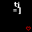 Two identical white pixelated symbols on black background with red heart icons below each symbol.