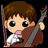 Pixelated anime-style character holding a cello with text "Anime IM" and "com" on black background.