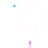 Animated sequence of pixelated circular shapes in blue, pink, and yellow hues forming and dissolving against gray and white backgrounds.
