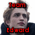 Pixelated image of a person with light brown hair wearing a dark shirt, overlaid with red text reading 'Team' above the head and 'Edward' below the chest.