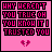 Pixelated text on pink background with broken heart symbol, displaying 'WHY WEREN'T YOU TRUE OH YOU KNOW IT I TRUSTED YOU' in black and magenta blocks