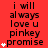 Red background with black text reading 'i will always love u pinkey promise' and white star symbols in a pattern, showing animation changes across frames