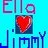 Pixelated icon with red heart symbol centered on blue background, surrounded by partial text fragments.