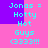 Pixelated cyan text on pink and purple background with repeated 'Jons = Hotty Hot Guys <333!!!' phrases.