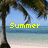 Pixelated beach scene with palm trees, blue sky, and ocean, featuring yellow text reading 'Summer' and '07'.