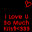 Red pixelated text and heart symbol on black background, repeated twice side-by-side.