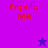Pixelated red text "Popular Me" on purple backgrounds with a star symbol changing color between frames.