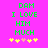 Green pixelated text on bright pink background reads 'DAM I LOVE HIM MUCH' with five yellow and one pink heart symbols below.