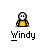Animated contact sheet of a yellow stick figure character named Windy in various running poses with motion blur effects on a gray background.