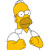 Pixelated character with yellow skin, white shirt, and gray suspenders holding two yellow beer mugs against a white background.