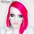 Pixelated image of a person with bright pink hair and blue eyes, next to pixelated text reading "JERRREE STAR" in red.