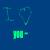 A static 50x50 pixel buddy icon with a blue background and a central green rectangular shape that appears to be slightly blurred or pixelated, possibly representing an abstract object or symbol.