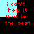 Red pixelated text on black and cyan background with two distinct light blue rectangular overlays.