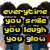 A pixelated image of six young men in blue jackets with red accents and yellow ties, arranged in two with text overlays