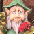 Pixelated image of a gnome with green hat, white beard, and red flower, next to green background with 'OriginalIcons.com' text.
