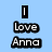 Pixelated text on light blue background: vertical black rectangle with white I above horizontal black rectangles containing Love and Anno in white pixel font.