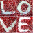 A four- with 'LOVE' text, a quote about love, and an arrow-wrapped heart symbol