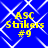 Blue background with white diamond lattice pattern and yellow text reading "ASC Stikers #9" in four identical quadrants.
