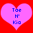 Two identical pink hearts on red background with blue text 'Tae N' Kia', static image.