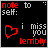 A contact sheet of three animated frames showing a pixel art note to self with red and white text, a heart symbol, and varying background colors.