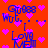Red background with pink heart shapes and blue text reading "Guess What... I Love You" in pixelated font.