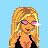 Pixel art contact sheet showing two frames of a bikini-clad female character with blonde hair, pink sunglasses, and high heels against a light blue background, with "Beach Bum" text below.