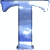 nine blue 'T' shapes with cloud patterns, some showing horizontal line artifacts across the middle