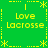 Green background with yellow pixelated text and symbols arranged in a pattern