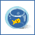Yellow cartoon fish swims inside blue glass bowl, then jumps out of bowl, with text "Mickey's PH[SH BOWL" below.