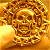 A pixelated golden skull icon with green text reading "Original Icons .com" on a dark background, displayed as part of an animated contact sheet.