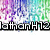 Pixelated colorful background with text elements displaying 'lathanH12', 'ls', and 'Online!' in black outlined font.