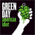 Four pixelated frames showing a hand holding different colored grenade-like objects with 'GREEN DAY' text on dark backgrounds.