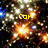 Pixelated image with bright yellow text 'Cor' over a fiery orange and yellow explosion-like background with scattered white and blue pixels.