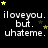 Pixelated text and stars on black background with gray rectangle in bottom-right corner.