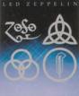 Static image featuring Led Zeppelin band logo elements with neon-style text and symbols on a gradient background.