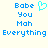 Pixelated blue text and cyan heart symbol on light background with identical left and right sections.