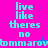 Pixelated text 'live like theres no bmmarob' on split background with cyan, magenta, blue, and purple quadrants.
