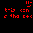 Red pixelated text and heart symbol on black background, repeated twice with identical layout.