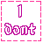 A 4x4 grid of pixelated text icons in pink on white backgrounds, each frame showing variations of the phrases "I dont need u" and "some else" with different word arrangements across frames.